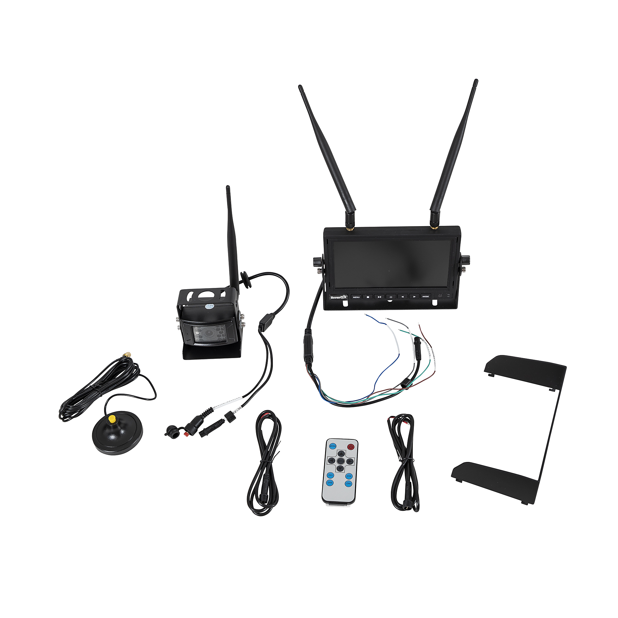 Buyers Products, HD Wireless Rear View Backup Camera System w/ Night Vision, Screen Size 7 in, Night Vision, Model# 8883210